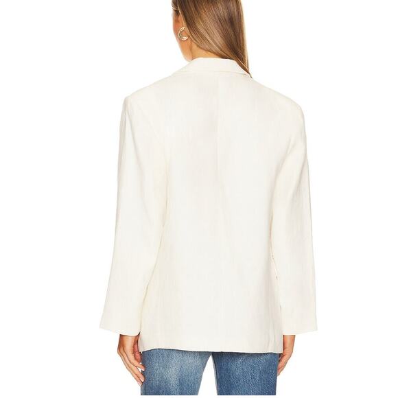 ANINE BING Linen Front Button Quinn Blazer - Picture 3 of 15